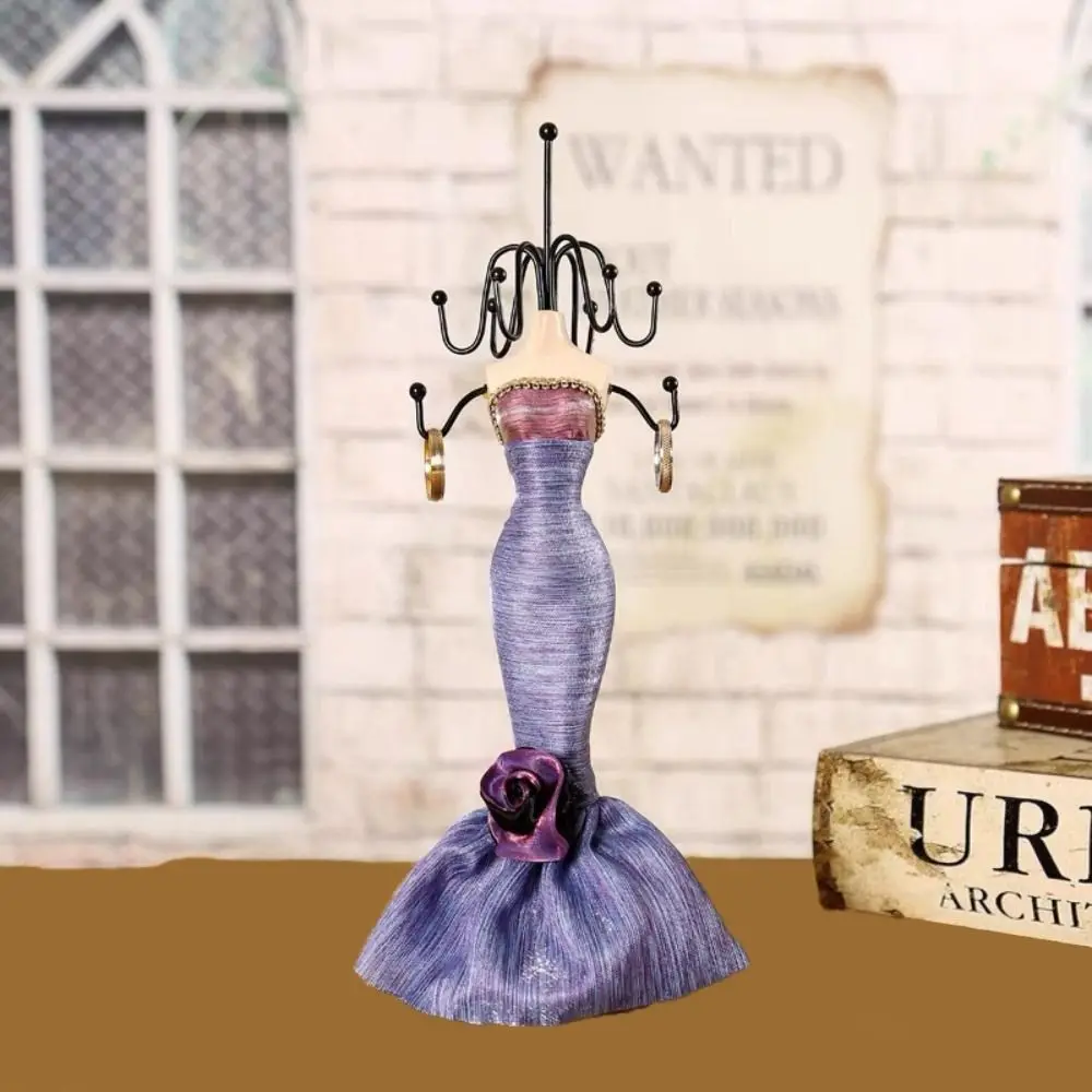 

Organizer Rack Necklace Mannequin Display Stand Princess Luxury Earrings Stand Holder Display Ring Lace