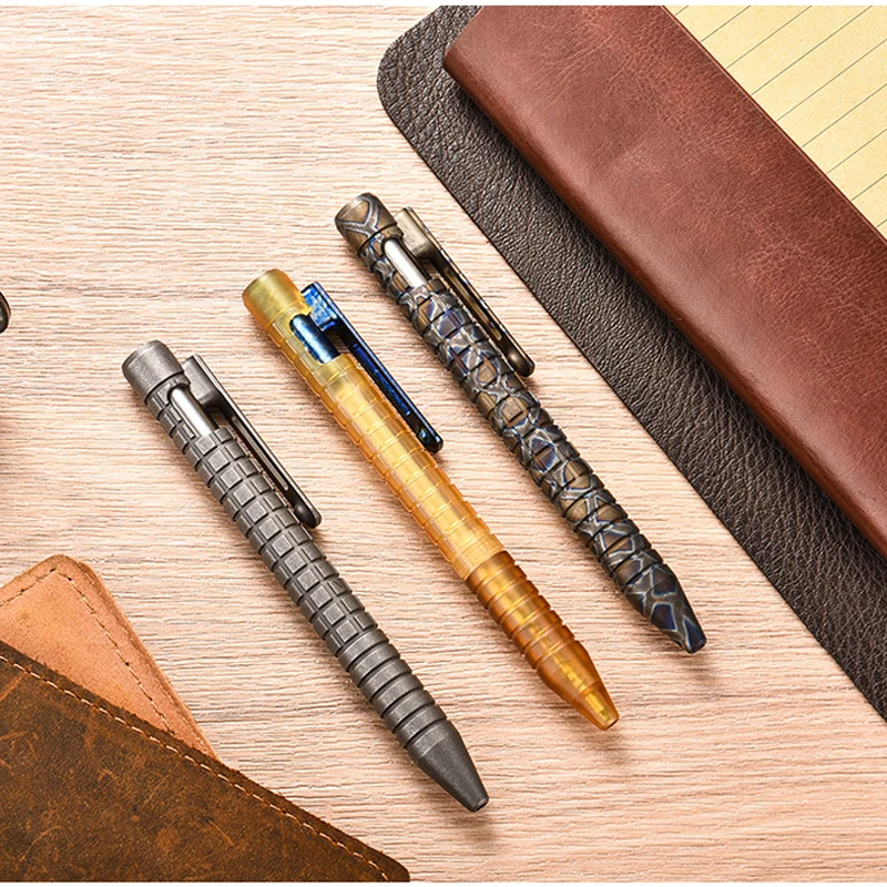 Outdoor Portable EDC Titanium Alloy Self-defense Tactical Pen, Car Emergency Window Breaking Tool
