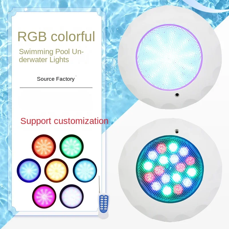 LED Swimming Pool Light With Remote Controller RGB Multi Color Outdoor LED Underwater IP68 Waterproof Lamp AC 12V