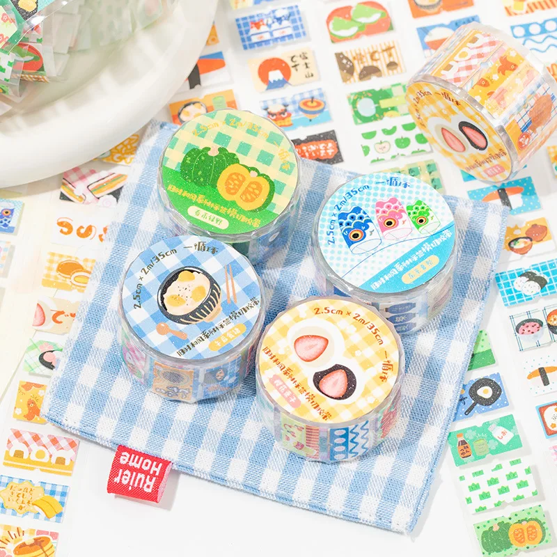 

1pcs Aesthetic Washi Tapes Cute Sticker Decorative Collage Adhesive DIY Scrapbooking Hand Made Masking Stationery 4 Style