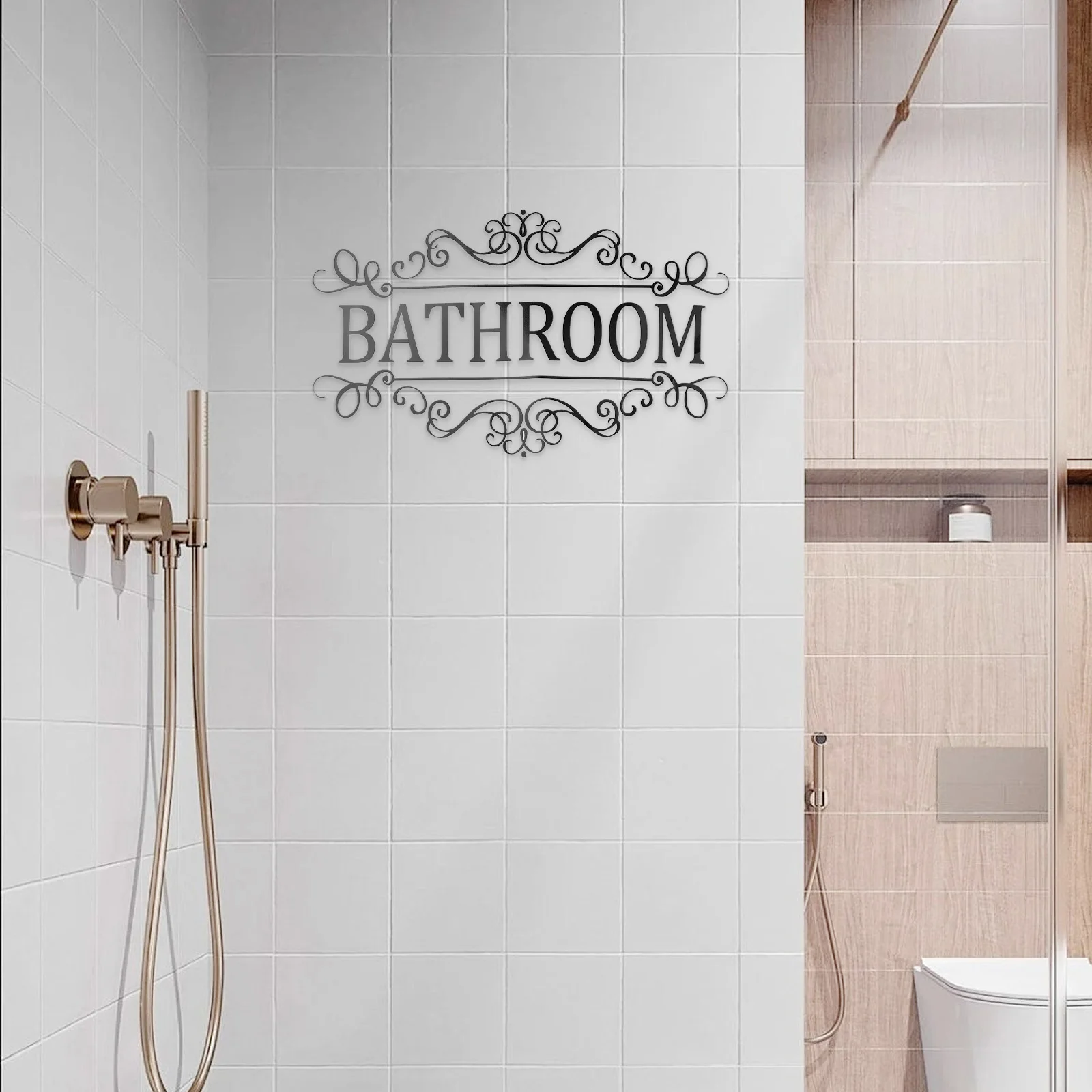 Door Sign Vinyl Bathroom Rules Wall Sticker for Toilet Washroom Decor Waterproof Matte PVC Material Applied on Flat Surfaces