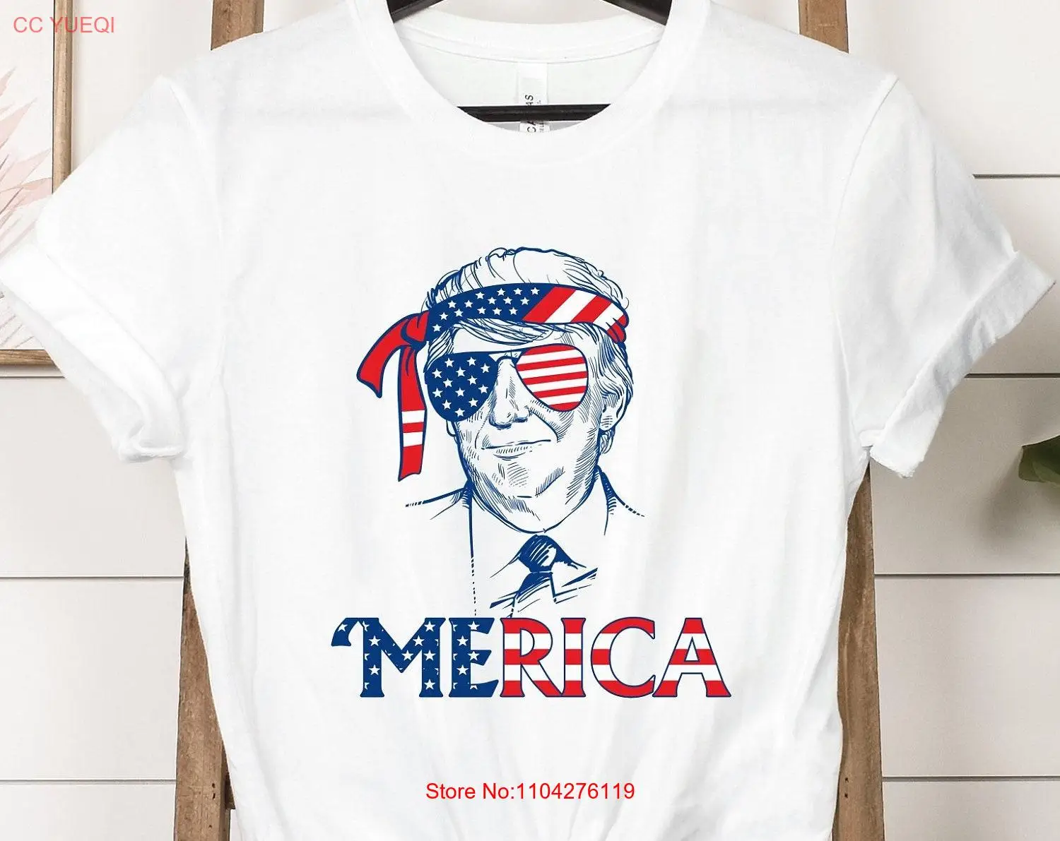 Trump 'Merica T Shirt Assassination Failed ShoT Donald SupporT 47th PresidenT long or short sleeves