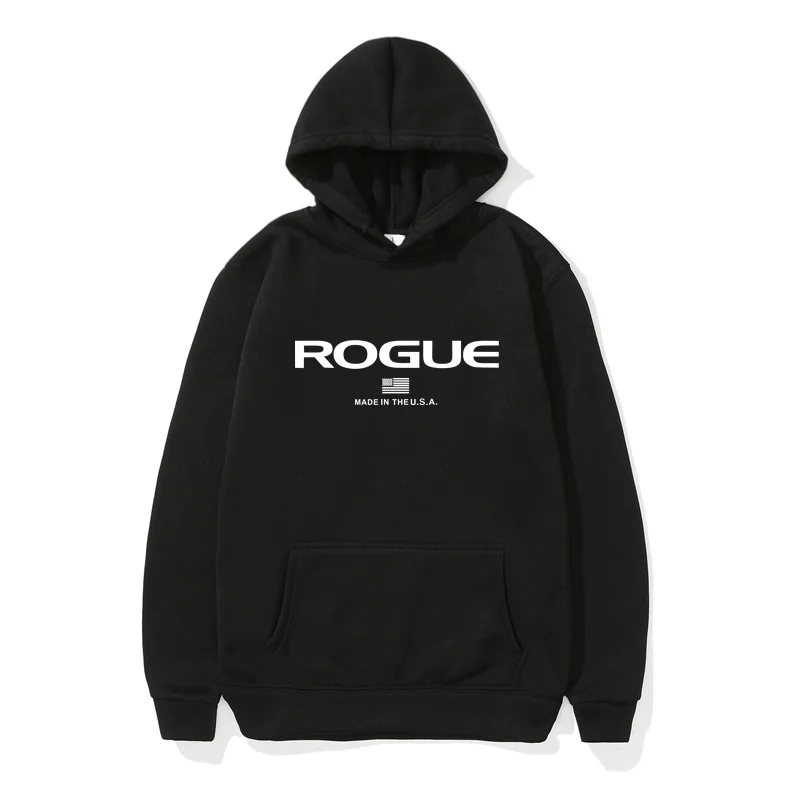 2025 Sudadera con capucha nueva marca deportiva para hombre Rogue Fitnes suéter con capucha deportes algodón polar hombres jerseys Hip Hop sudadera hombre ropa