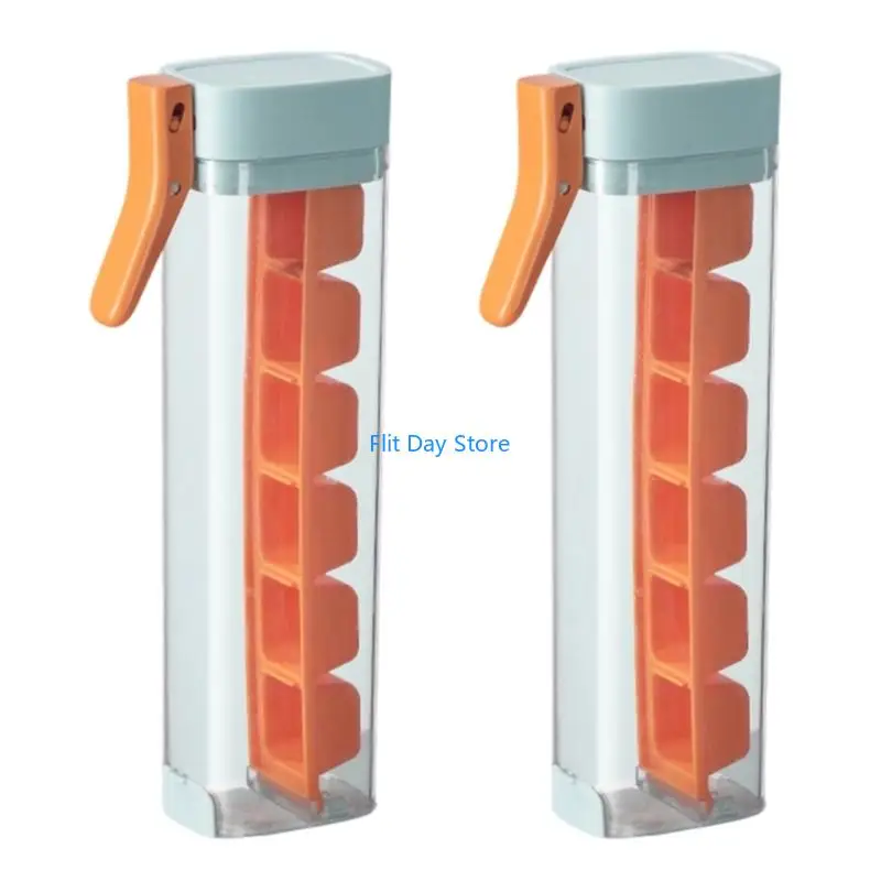 F92C Plastic Ice Cubes Molds 6 Sections Effortlessly Hand Operation Design