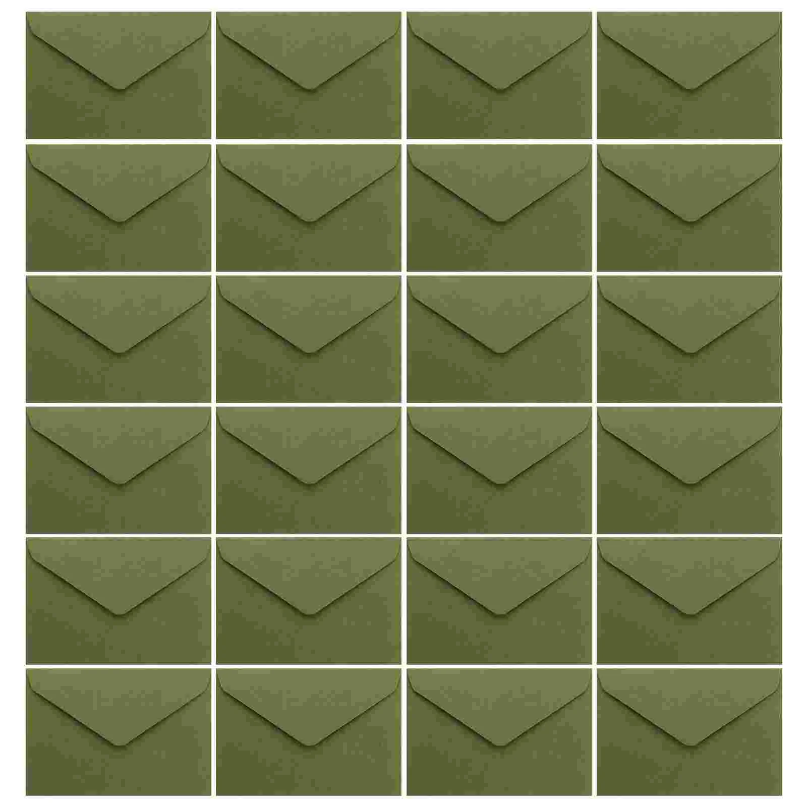 40 Pcs Retro 120g Thick Western-style Triangle Envelope Wedding Postcard Greeting (quiet Grass Green) 40pcs Festival