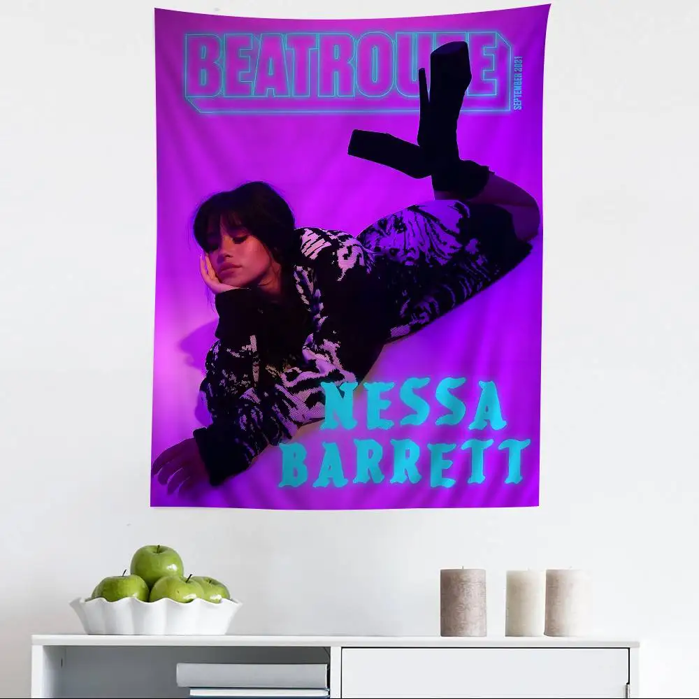 Nessa Barrett Singer نسيج الجدار شنقا التارو الهبي جدار السجاد النوم جدار شنقا ورقة