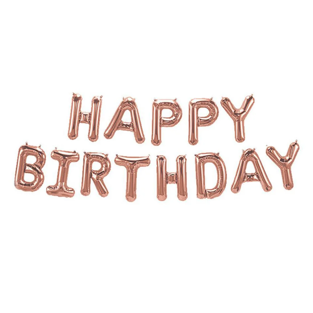 

37 pcs Birthday Balloons Set 50 Years Old Rose Gold Latex Aluminum Film Sequins Decorative Balloons For Party Wedding Baby