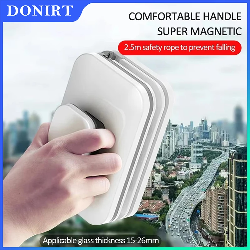 磁気窓掃除ブラシ 両面自動排水ワイパー ガラス窓ブラシ クリーニング 家庭用ツール 2025年NEW