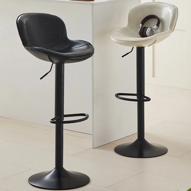 

Hairdressing Professional Barber Barstools Aesthetic Long Relaxing Swivel Bar Chairs Computer Counter Banqueta Salon Furniture