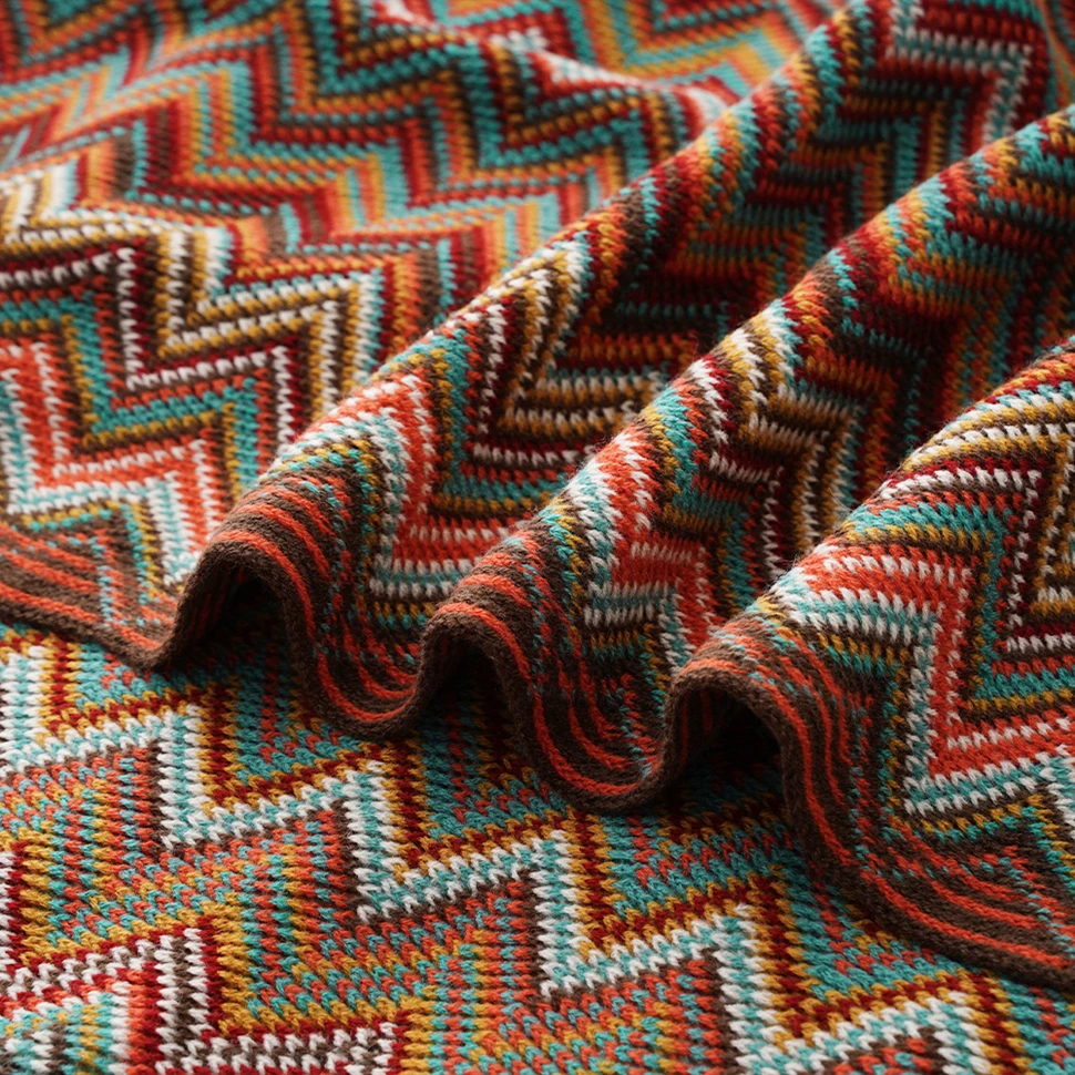 Battilo Boho Throw Blanket Lightweight Knit Throw With Tassels Bohemian Woven Sofa Blankets Soft Bed Plaid Decorative Blanket