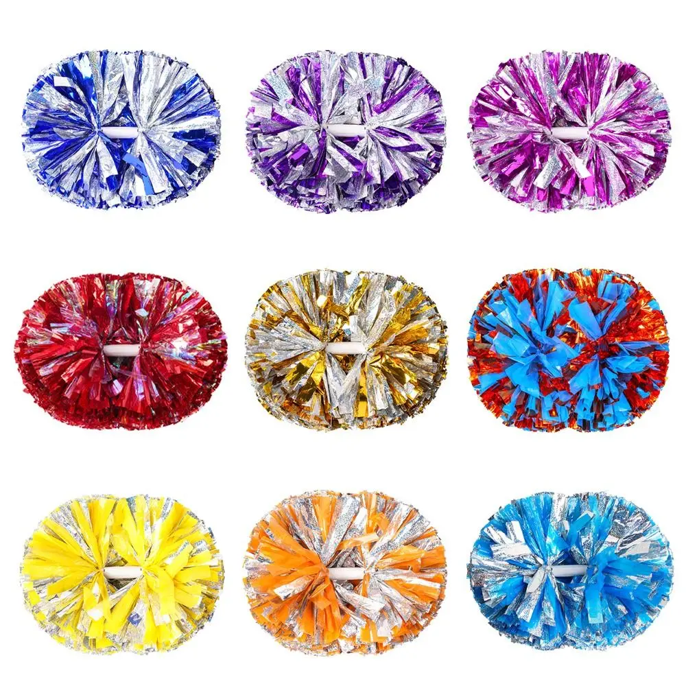 

Многоцветные помпоны для чирлидинга 30x37 см с двойной ручкой, реквизит для танцев, ПЭТ-шары для выступлений