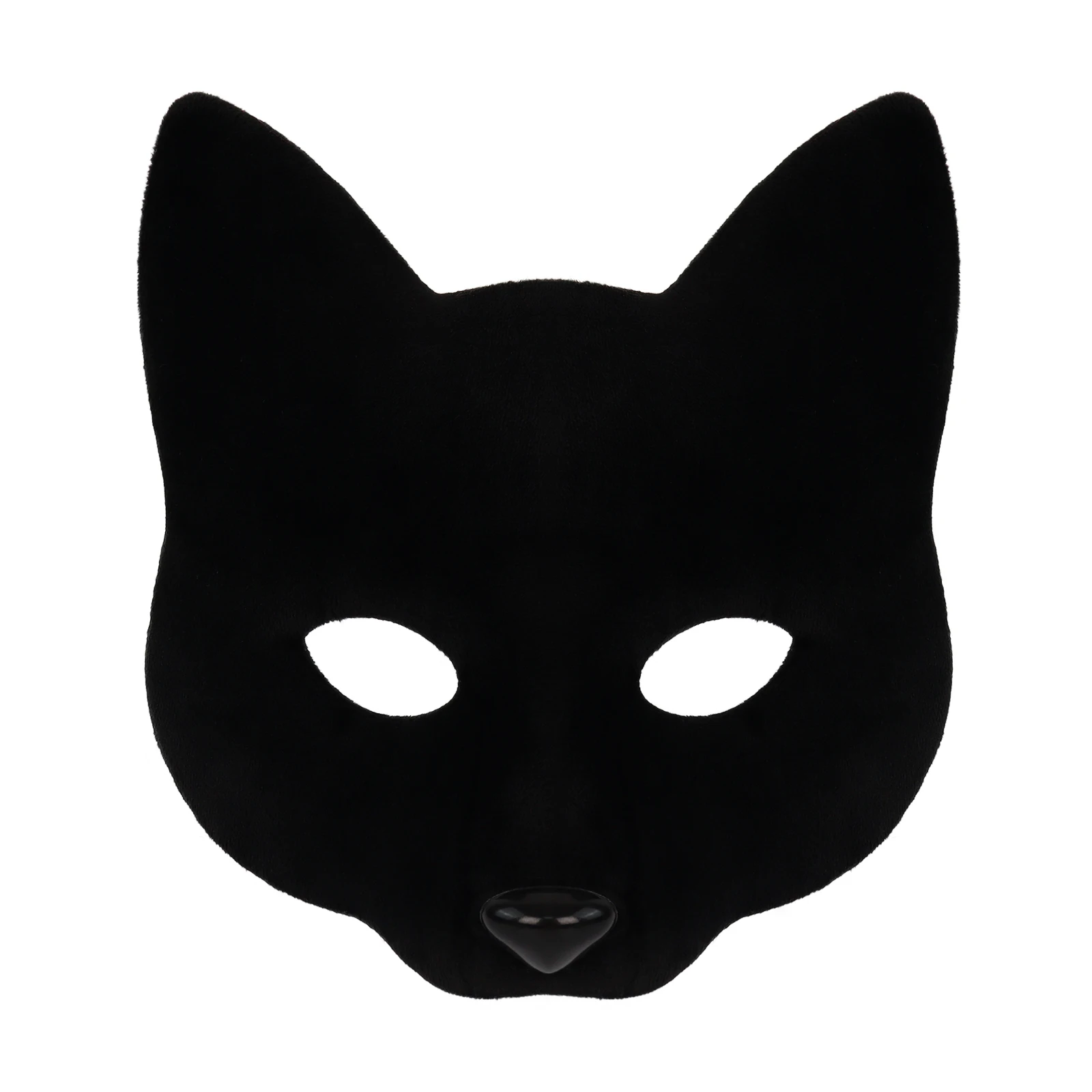 อินเทรนด์สัตว์หน้ากากครึ่งหน้า Fox Cat หน้ากากเครื่องแต่งกาย Props สําหรับปาร์ตี้ฮาโลวีนคอสเพลย์