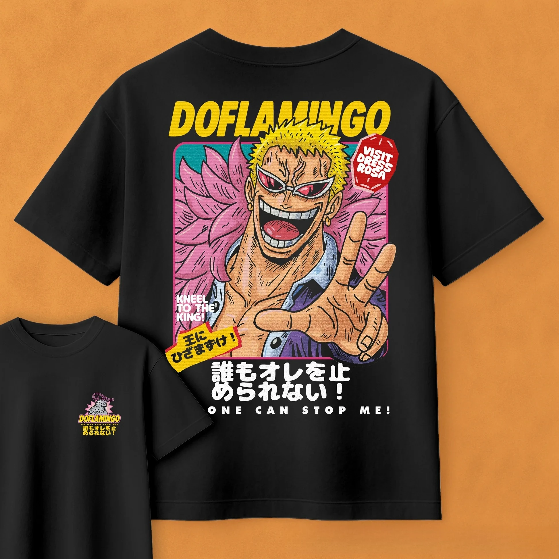 2026 Sommer One Piece Anime DOFLAMINGO Bedrucktes Lockeres Kurzarm-T-Shirt aus Reiner Baumwolle für Kinder Trendiges Unisex Casual Y2k