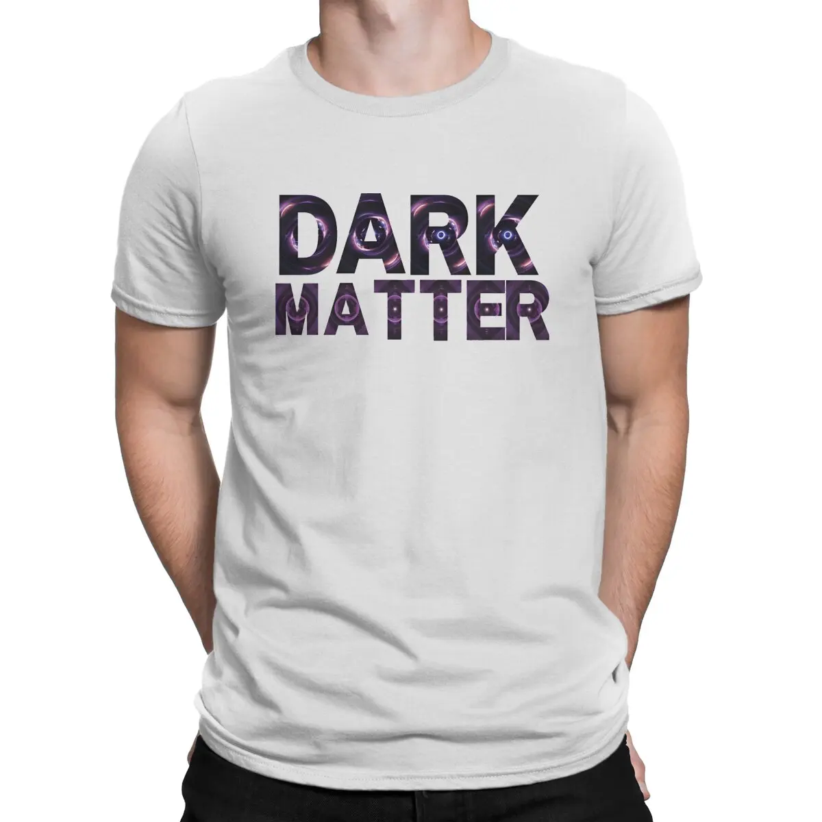 Men's Dark Matter Dark Energy In The Space T Shirt Pearl Jam 100% Cotton Tops Cool Short Sleeve Crewneck Tee Shirt T-Shirt