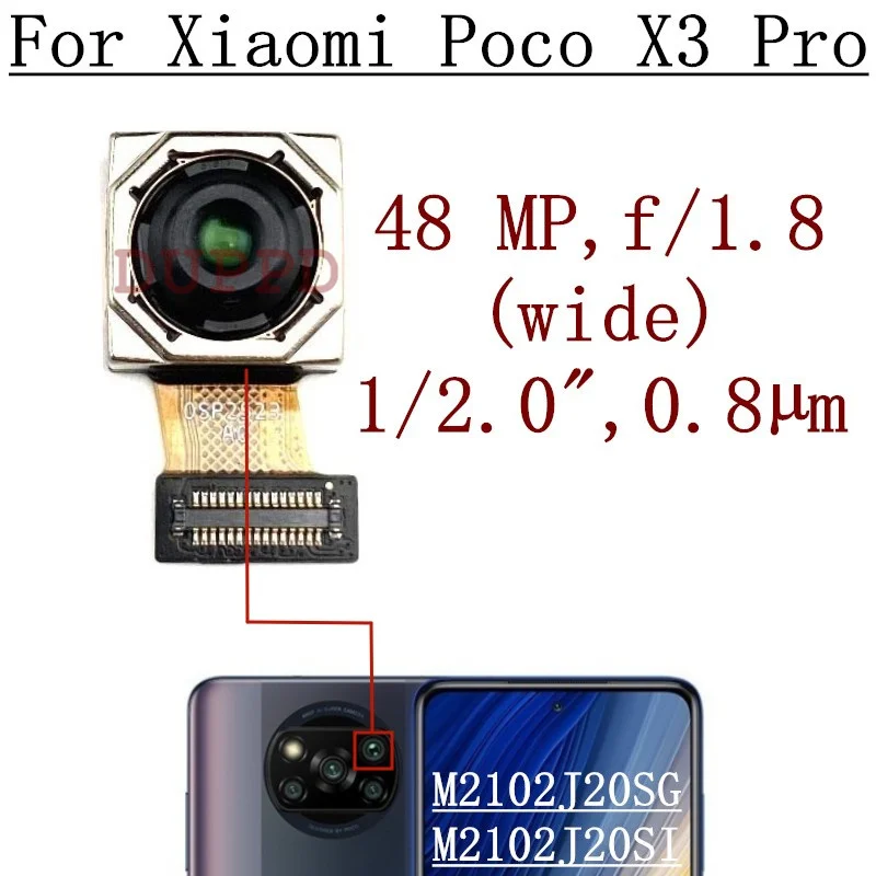 Front Rear Camera For Xiaomi Poco X3 Pro NFC Backside Ultrawide Macro Depth Back Facing Module Flex Spare Parts