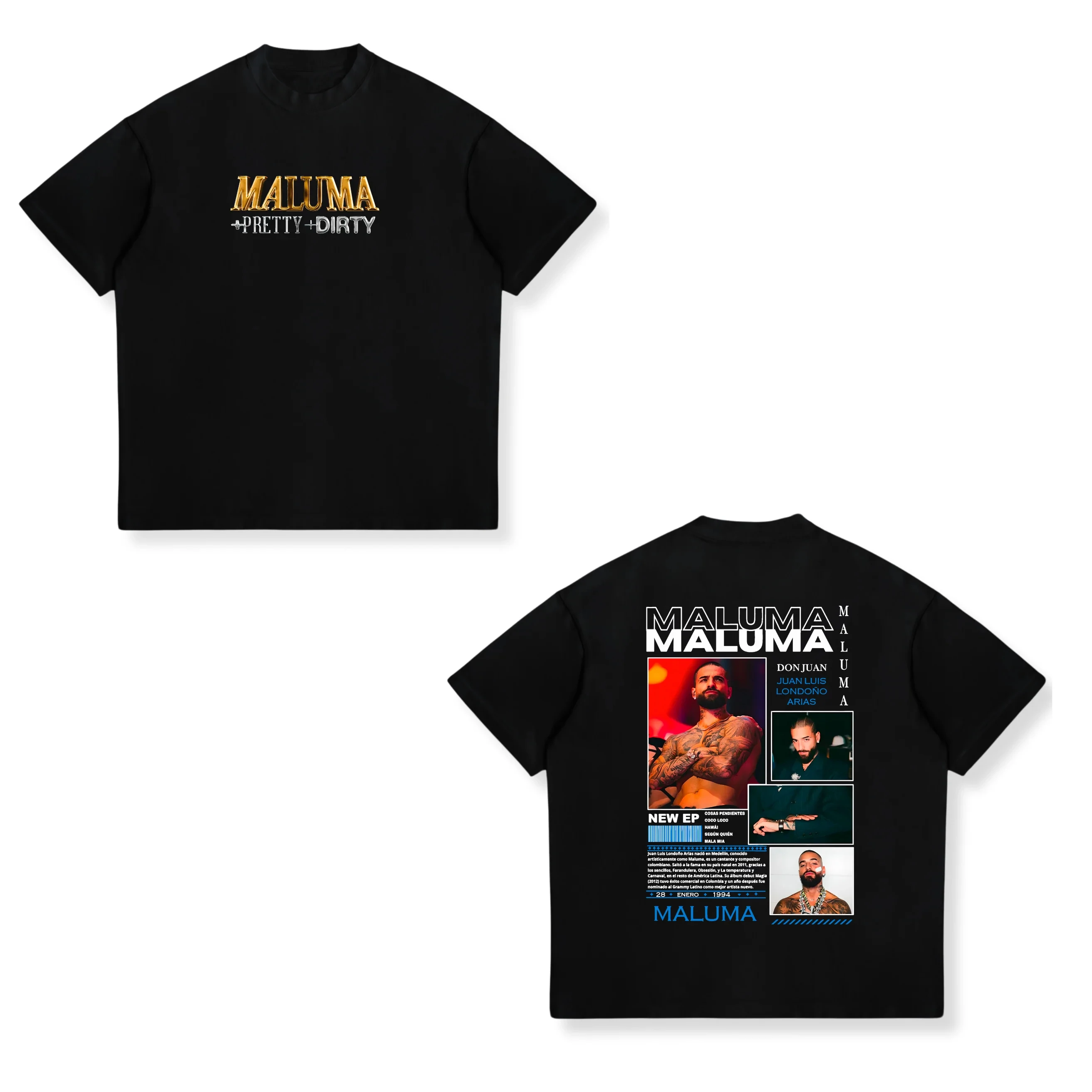 Rapper MALUMA Album Graphic T Shirt Men's Hip Hop Fashion Retro Short Sleeve T-shirt 100% Cotton Oversized Tee Shirt Streetwear