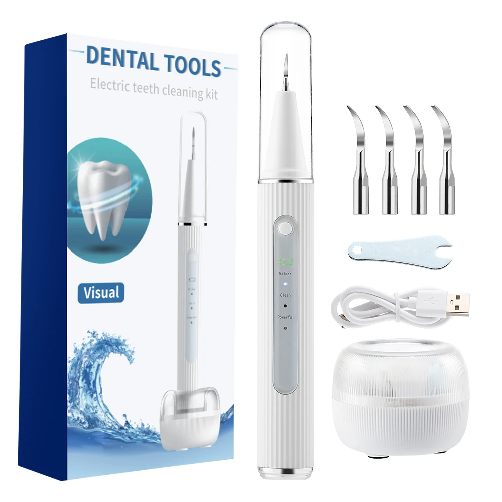 Visual ultra-scaler dental dentes clareamento mais limpo pedra dental cálculo placas manchas remoção raspador tártaro higiene oral