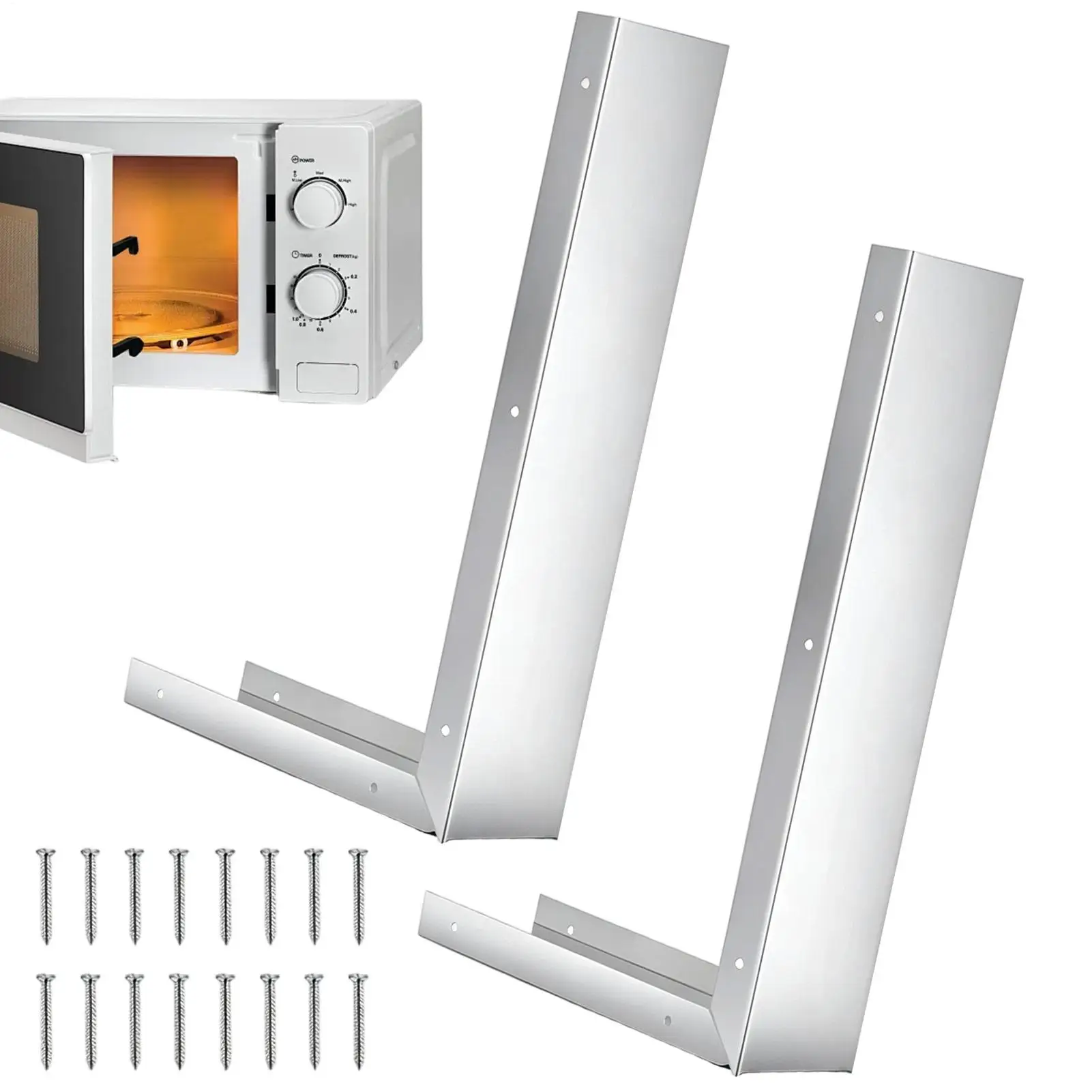 2PCS 304 stainless steel microwave oven decoration kit embedded microwave oven side filling board oven gap filling strip