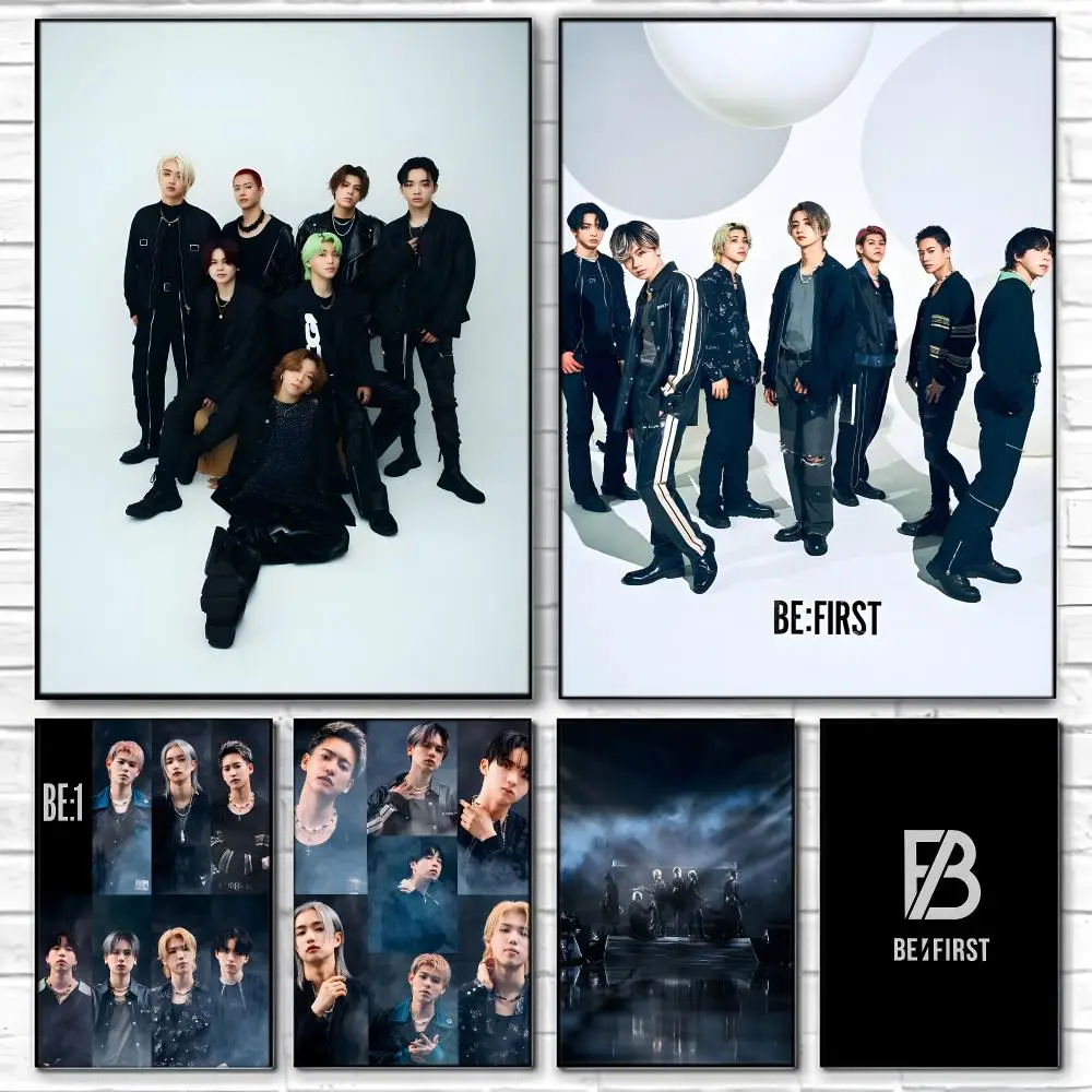 Boy Group B-BE FIRST Poster  Self-adhesive Art Waterproof Paper Sticker Coffee House Bar Room Wall Decor