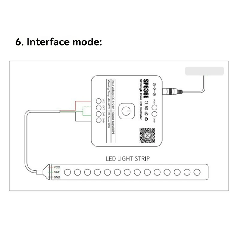 ABNO-And-SP636E Controller monocromatico SPI DC5-24V con supporto per telecomando Telecomando touch 2.4G