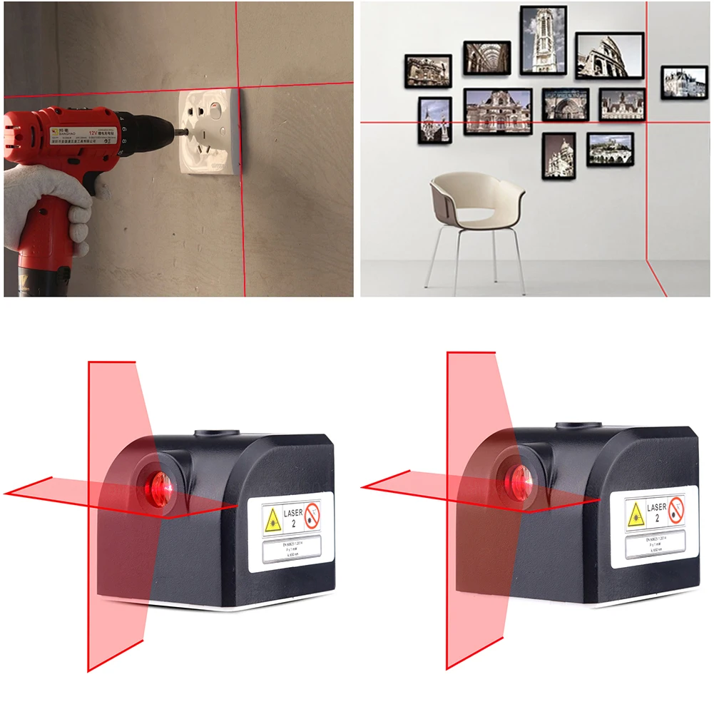 Portable Self-Leveling Laser Level Cross Line LED Display 360 Degree Laser Beam Right Angle Horizontal & Vertical Level Tools