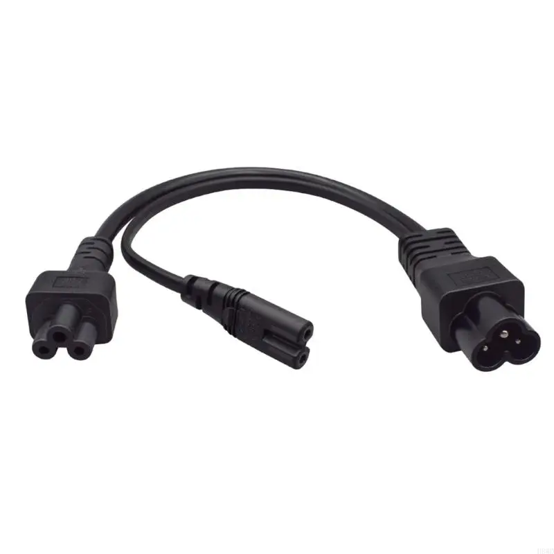 Practical Male to C5 C7 Female Power Transfer Cable Connectors Cable Plastic Texture Suitable for Office Home H8WD