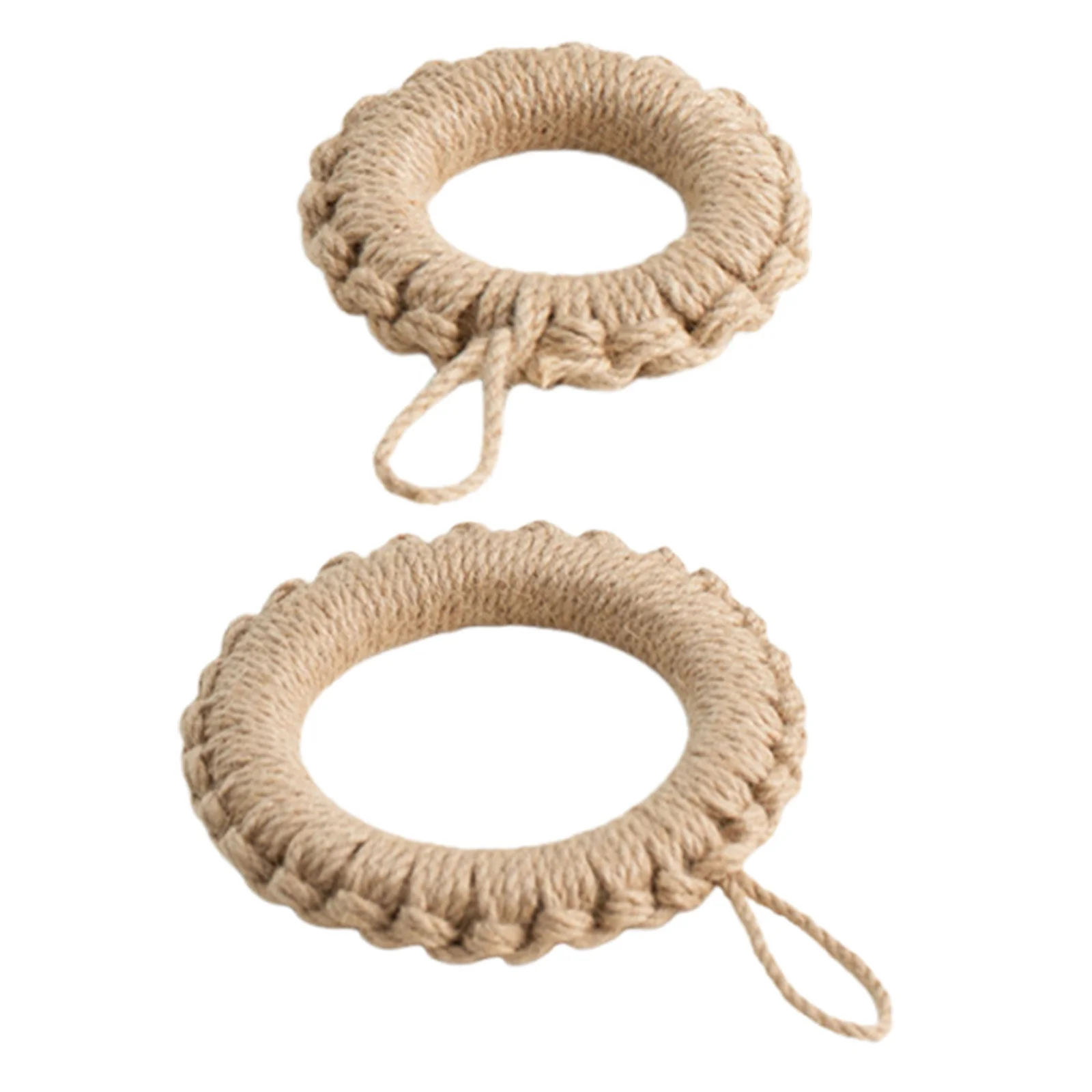 

2Pcs Handmade Jute Trivets 7.47'' 5.5'' Woven Potholders Rustic Kitchen Coasters for Hot Dishes and Table Decoration