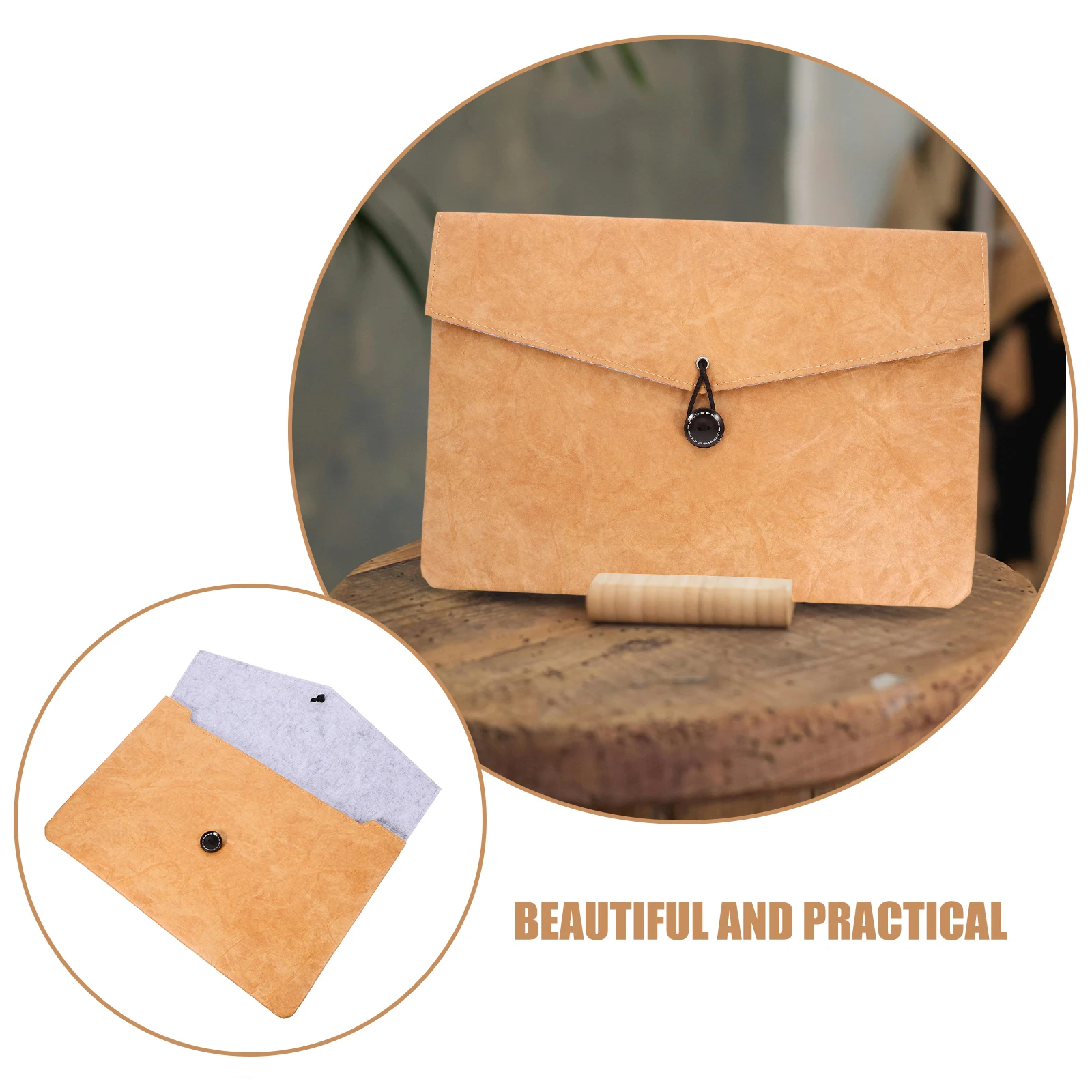 

13inch Retro Waterproof Laptop Sleeve for Tablet 13.3 Inch Lightweight Protective Case Vintage Yellow Travel Business Use