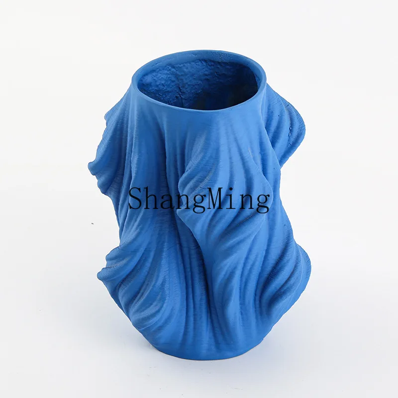 

DSA light luxury handbag crystal ornament study bedroom entrance model room flower ware vase matching set