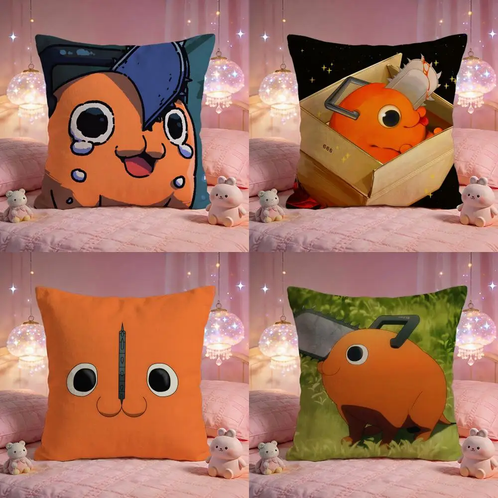 cChainsaw Manss anime Cushion Cover Premium Comfort Reversible Pillow Cove -Two in One Design for Any Room & Car Interior