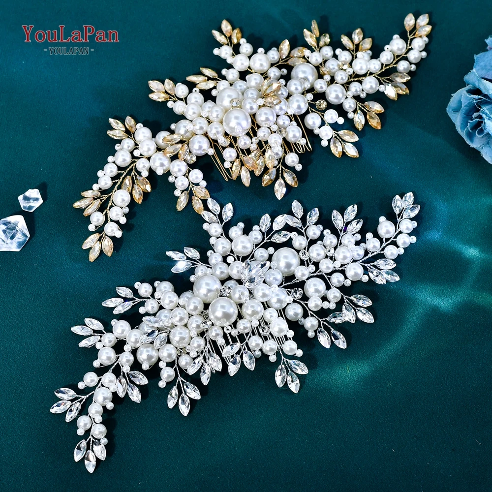 

YouLaPan Wedding Fashion Hair Comb Bridal Elegant Pearl Headwear Bridesmaid Headpiece Bride Headdress Party Hair Ornaments HP917