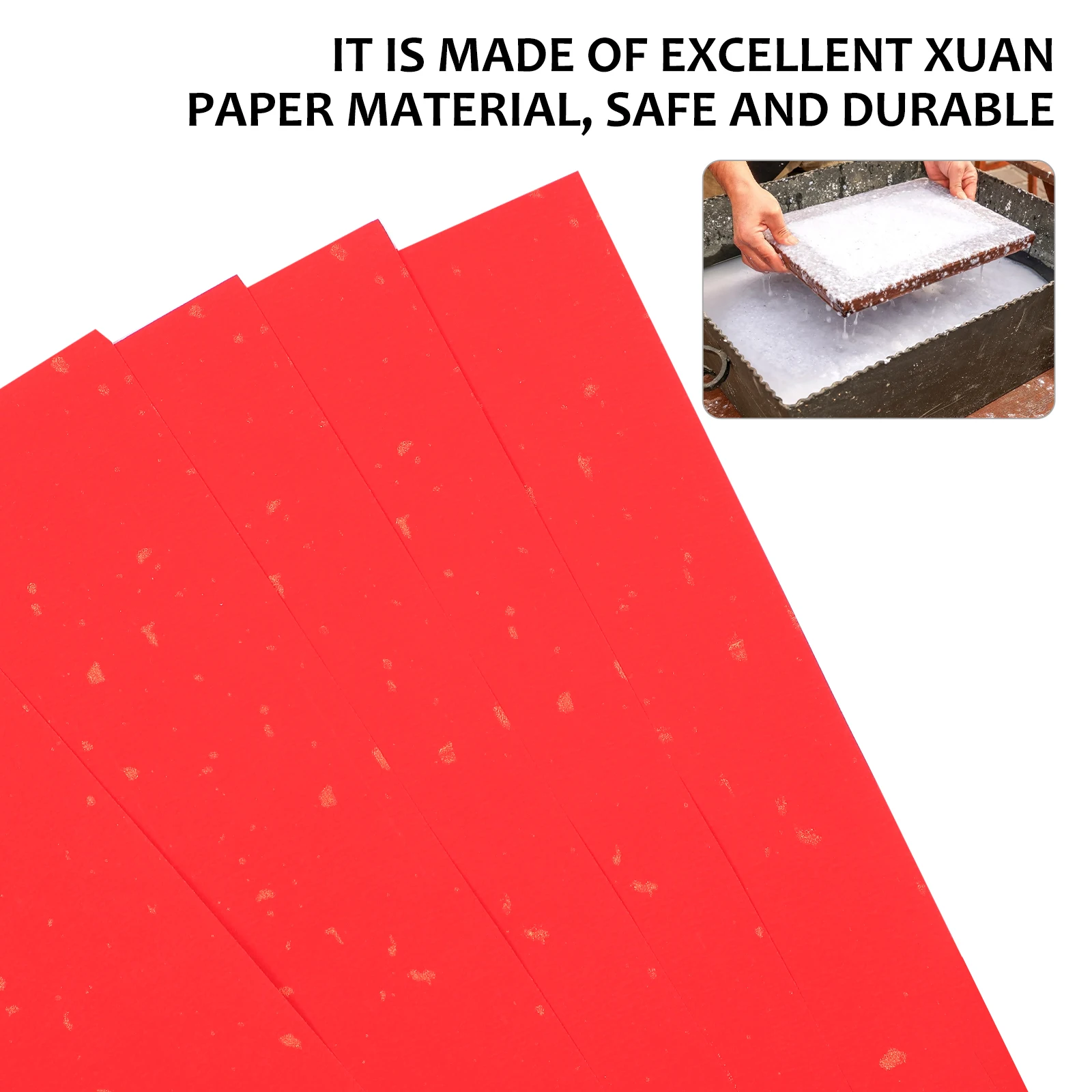 30Pcs Red Xuan Paper Couplets High Quality Chinese Calligraphy Paper for Spring Festival New Year Ink Brush Writing Decor