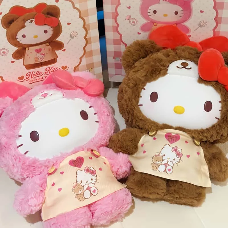 

Оригинальная плюшевая кукла Sanrio Hello Kitty в карамельной пижаме, серия «Персиковое сердце», модель куклы в пижаме, игрушка-украшение, подарок для девочек, в наличии