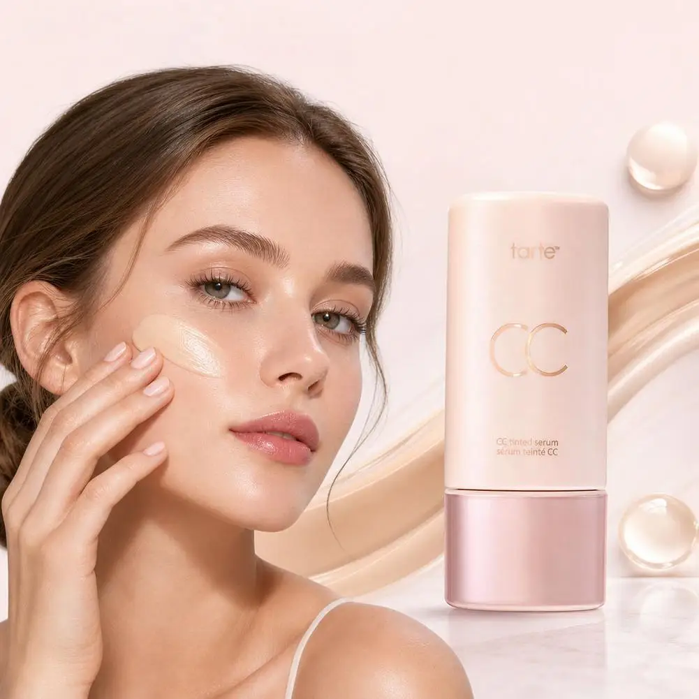 Color Correcting CC Tinted Serum Concealer Foundation Oil Control Longwear Cover Imperfections Natural Luminous Skin Tone Makeup