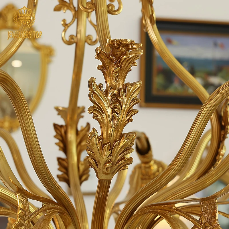 JewelryTop Lâmpadas suspensas estilo rococó medieval de vidro LED com lustre de abajur de flor