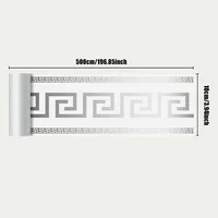 1 Roll European Style Marble Tile Panel Wallpaper Wall Sticker Imitation Tiles Self-Adhesive PVC Window Sills Door Frames Decor 2