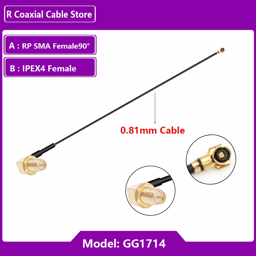 5pc IPX Cable SMA Female Right Angle to uFL/u.FL/IPX/IPX-1 IPX 4 Female WIFI Antenna RF Cable RG1.13/0.81mm Pigtail Extension