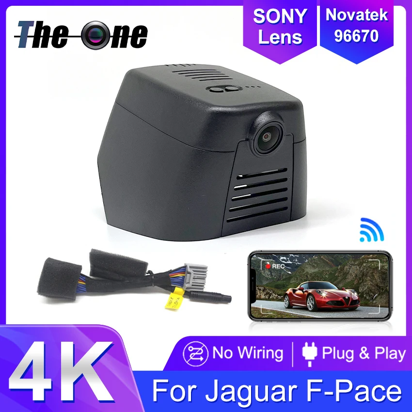 For Jaguar F-Pace (X761) 2017-2026 Front and Rear 4K Dash Cam for Car Camera Recorder Dashcam WIFI Car Dvr Recording Devices