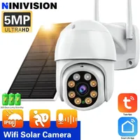 5MP Tuya Smartlife Home Security WIFI PTZ Solar Powered 360° Pan AI Tracking 2K Clarity Security Cameras Wireless Outdoor Camera