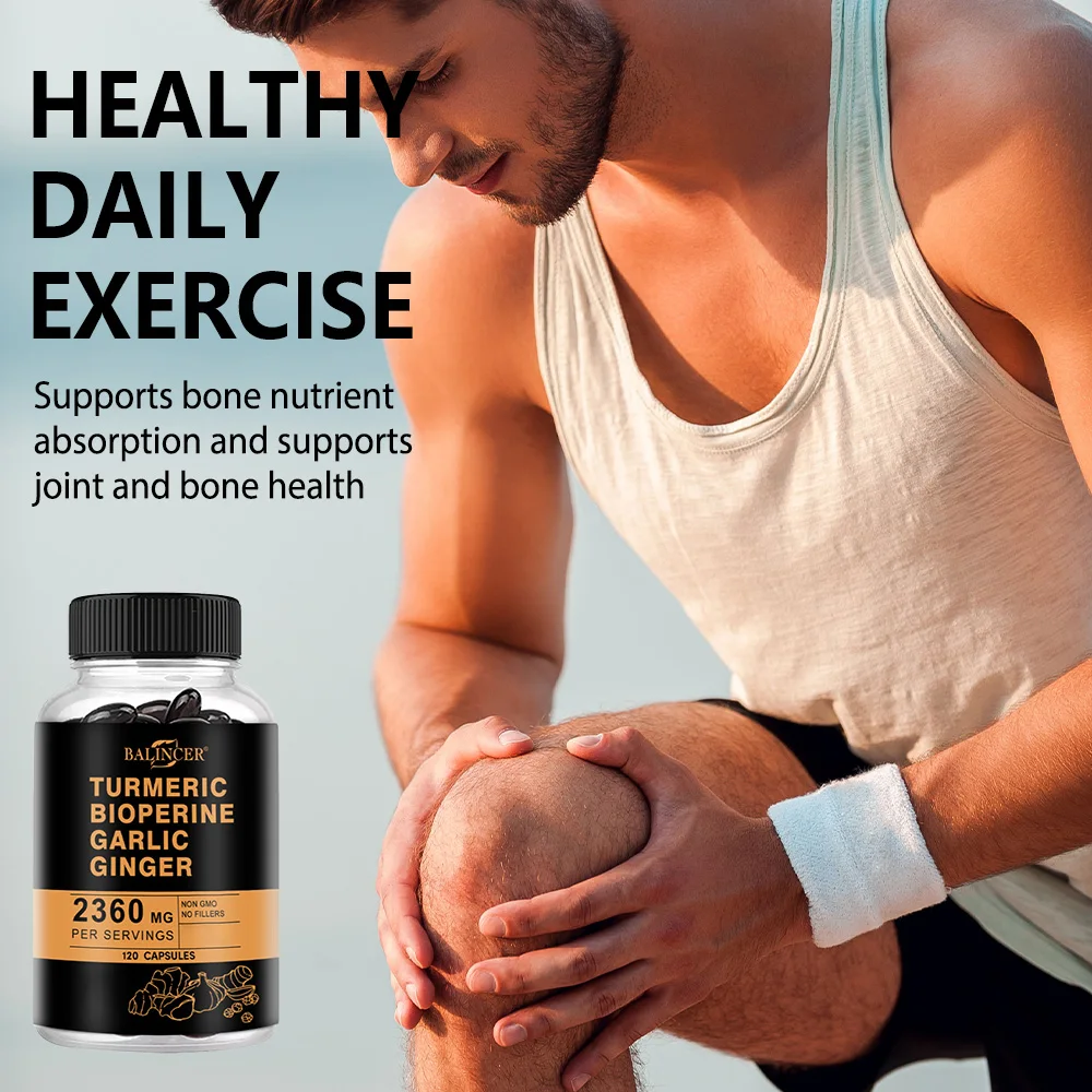 

Turmeric Curcumin Supplement 2360 Mg, Supports Digestive and Immune Health, Promotes Joint Health, 30/60/120 Capsules, Non-GMO