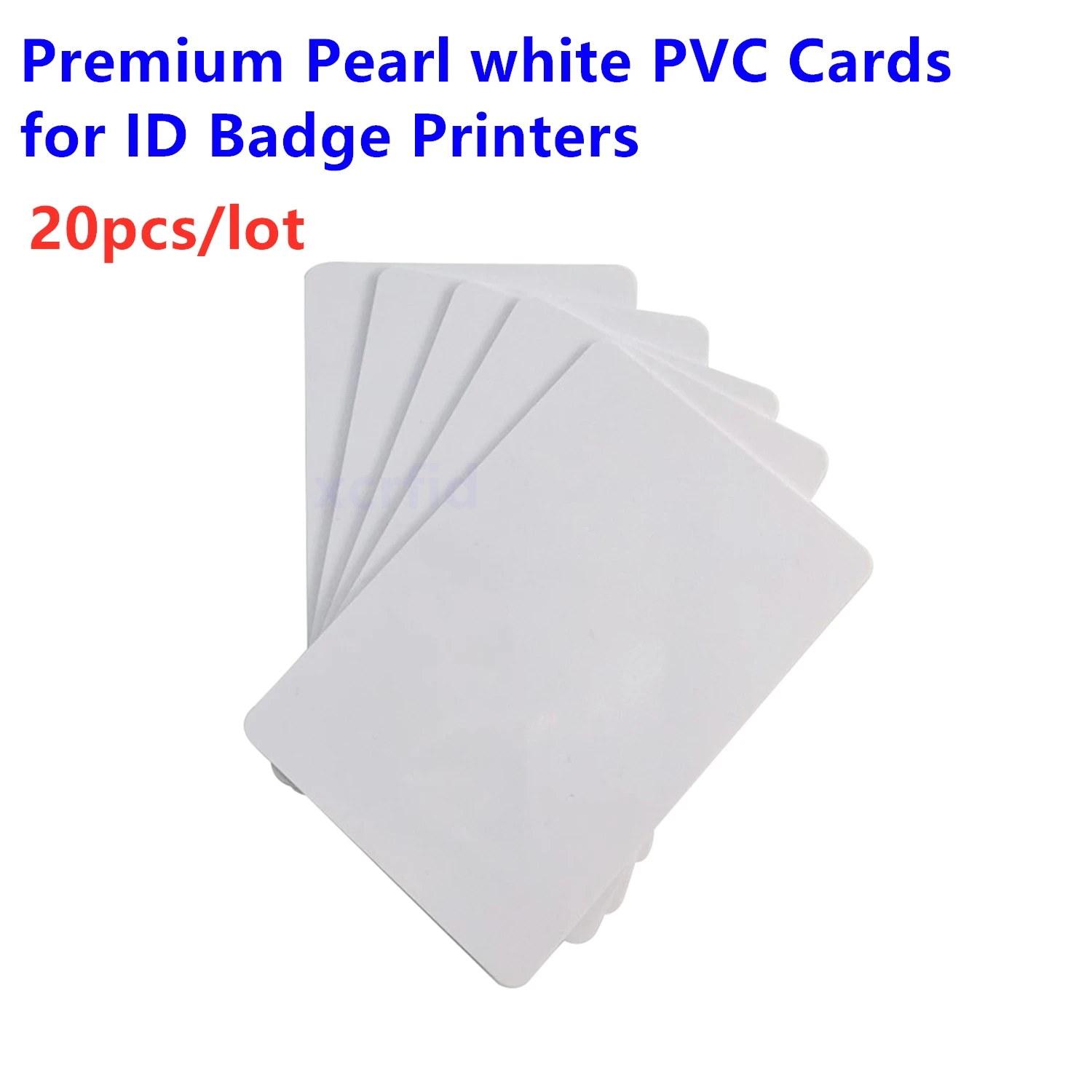 Pearl White with Shines for ID Badge Printers Graphic Quality Plastic CR80 30mil for Zebra for Fargo Printer