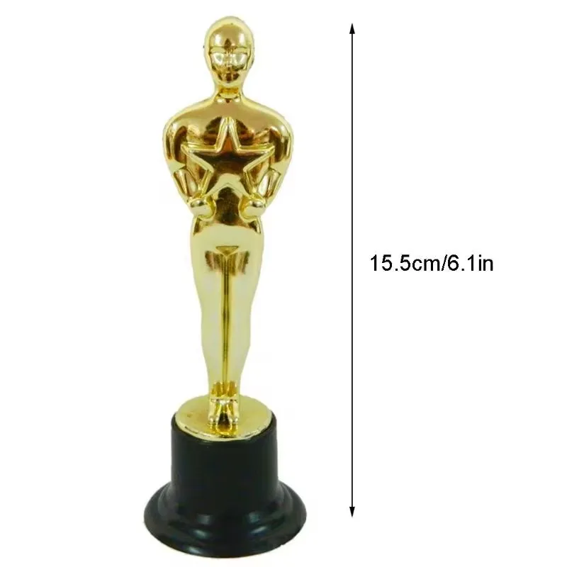 6 pezzi statuetta giocattolo trofei dorati ricompensa biscotto ceramica riutilizzabile decorazione da forno accessori motivanti regalo per bambini