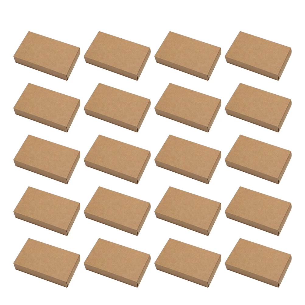 

20 Pcs Kraft Paper Box Card Boxes for Presents Packaging Mini Christmas Packing