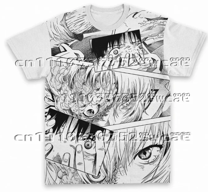 FamilyMatching Bandai EVA Berserk Unit-01 3D  Graffiti Top Streetwear for Anime Conventions / Everyday Wear Adult and Kids