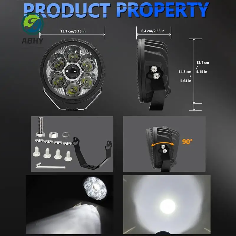 

ABHY-5 Inch Car High Bridges Search Light Spotlight LED Bulbs For Off-Road Car Truck Tractor ATV SUV 9-30V Work Light