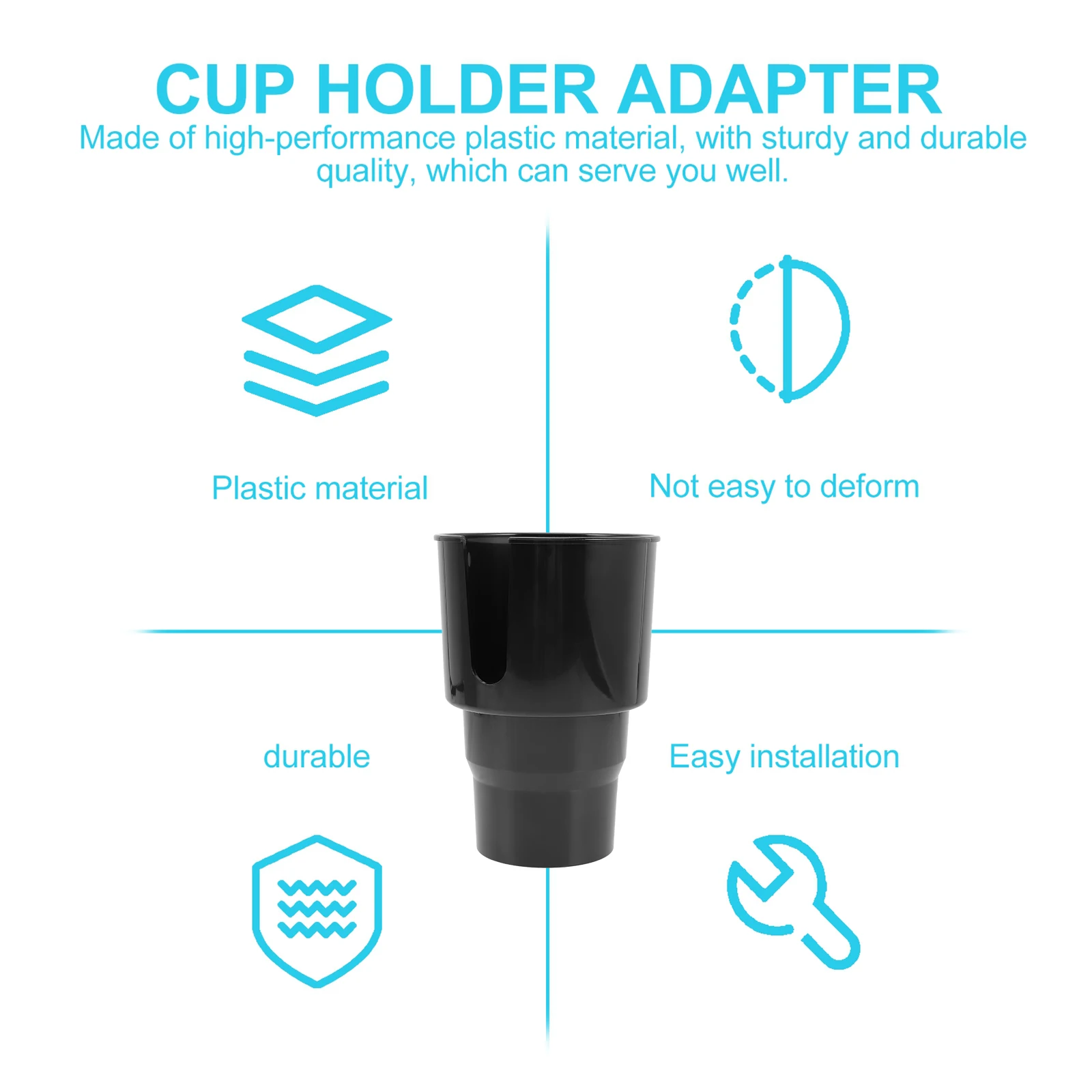

Car Cup Holder Expander Large Opening ABS Material Suitable for Most Vehicles Cup Holder Truck Vehicle Beverage Rack