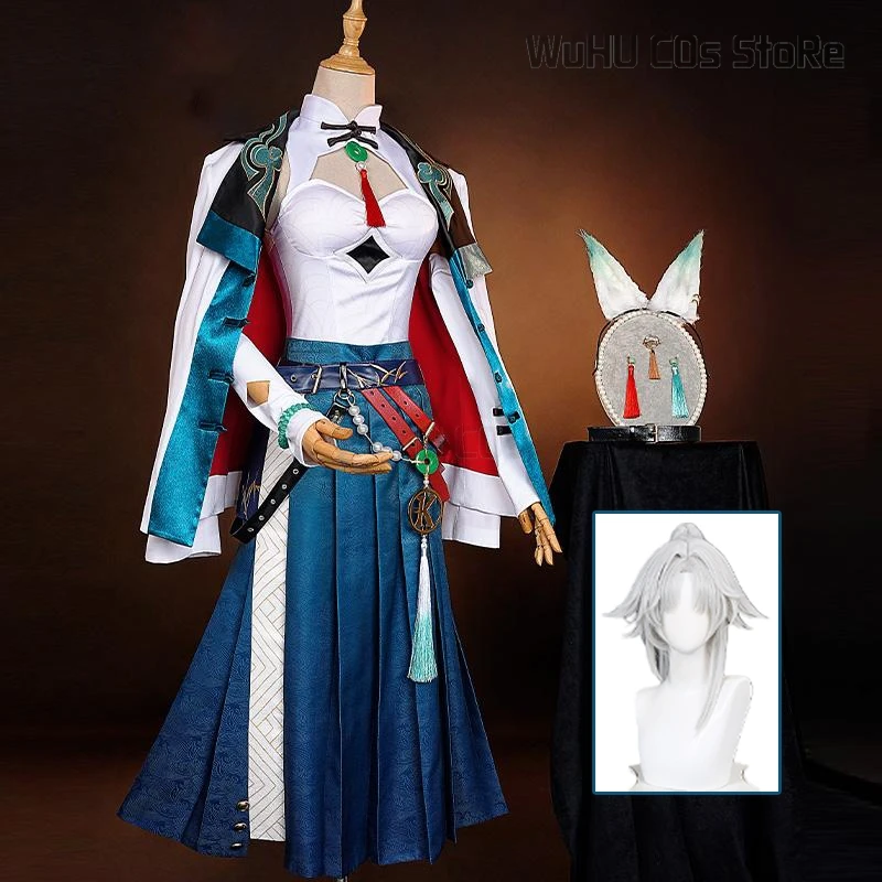 

IN STOCK Feixiao Cosplay Costume Game Honkai: Star Rail X K F C Cosplay Costume Foxian Cos Wig Ear Men Halloween Roleplay Outfit