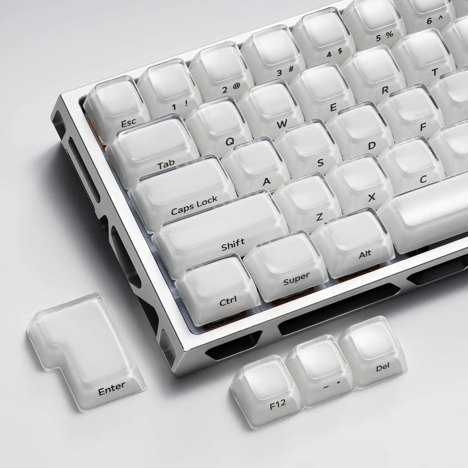 

Lusterfly Jelly R2 MDA Profile Keycap Set 122 Keys Double Shot PC+ABS Keycaps for MX Switches & ANSI Layout Mechanical Keyboard