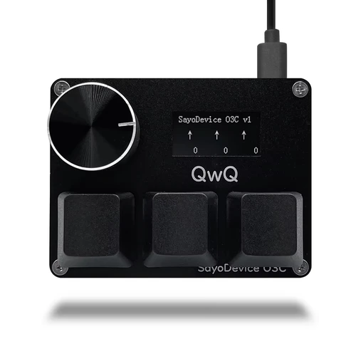 Imagen 2 del producto Teclado de juego O3C SayoDevice OSU O3C interruptores Hall de disparo rápido interruptores magnéticos de color rosa perilla de teclado pantalla copia pasta Shotcut