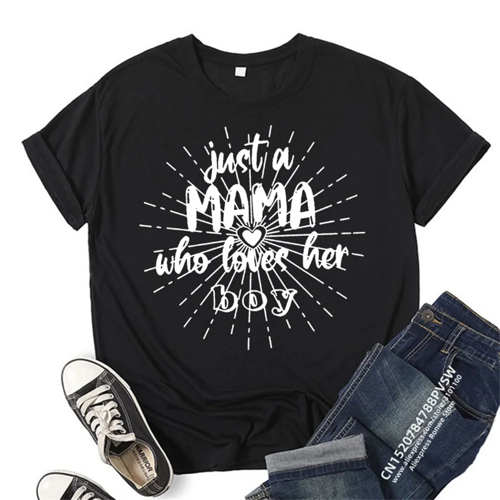 Stylish Family Matching T-shirt, MOM&SON Casual Letter Print Breathable Family Tops, Mom And Son Matching Tees